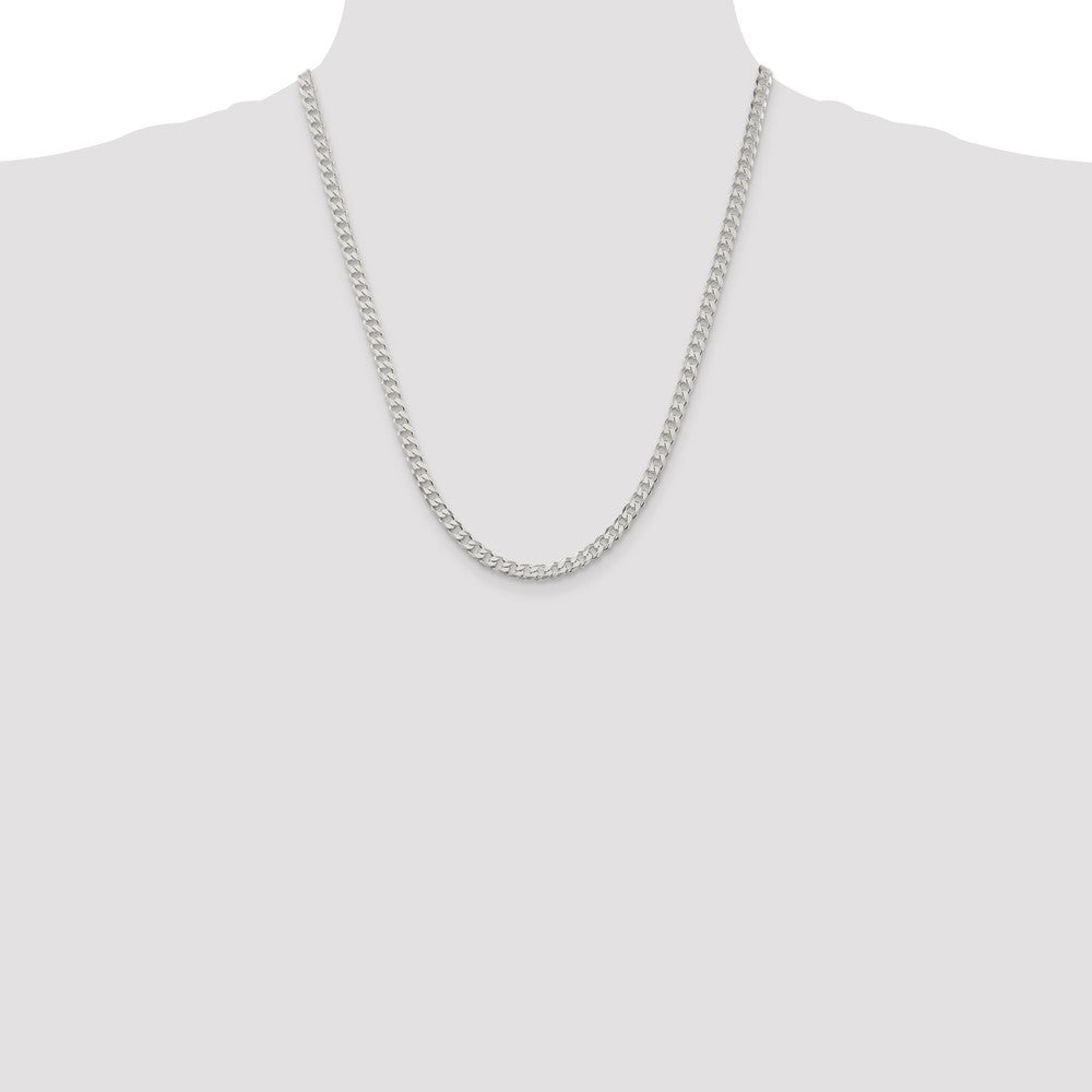 Sterling Silver 4.5mm Curb Chain 22 Inches