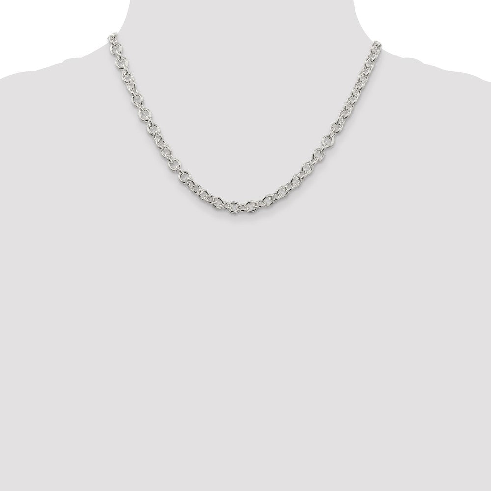 Sterling Silver 6.1mm Cable Chain 18 Inches