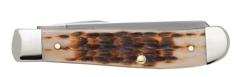 Peach Seed Jig Amber Bone Mini Trapper 00013