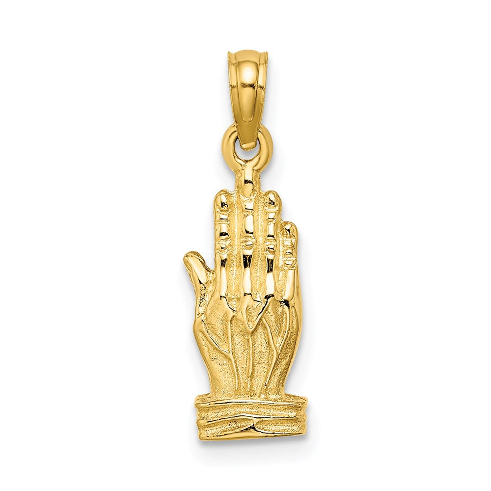 14K 3-D Praying Hands Charm