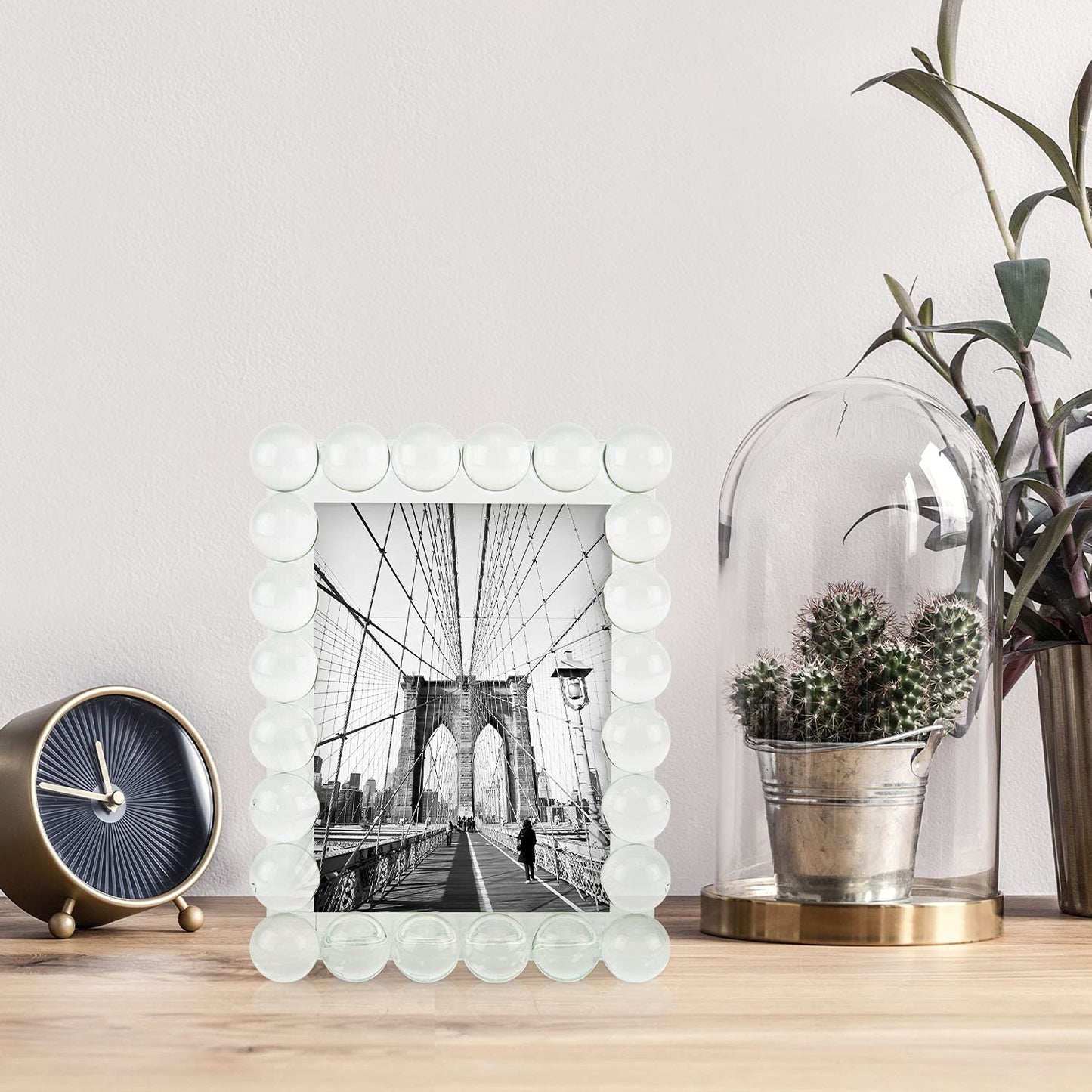 Crystal Glass 5x7 Bubble Frame QGM22508