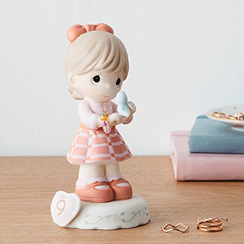 Precious Moments Growing In Grace Age 9 Brunette Girl Figurine, Count 1