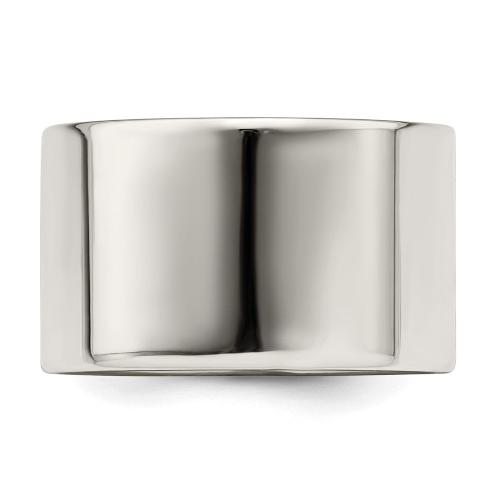 Sterling Silver 12mm Lightweight Flat Size 8 Band