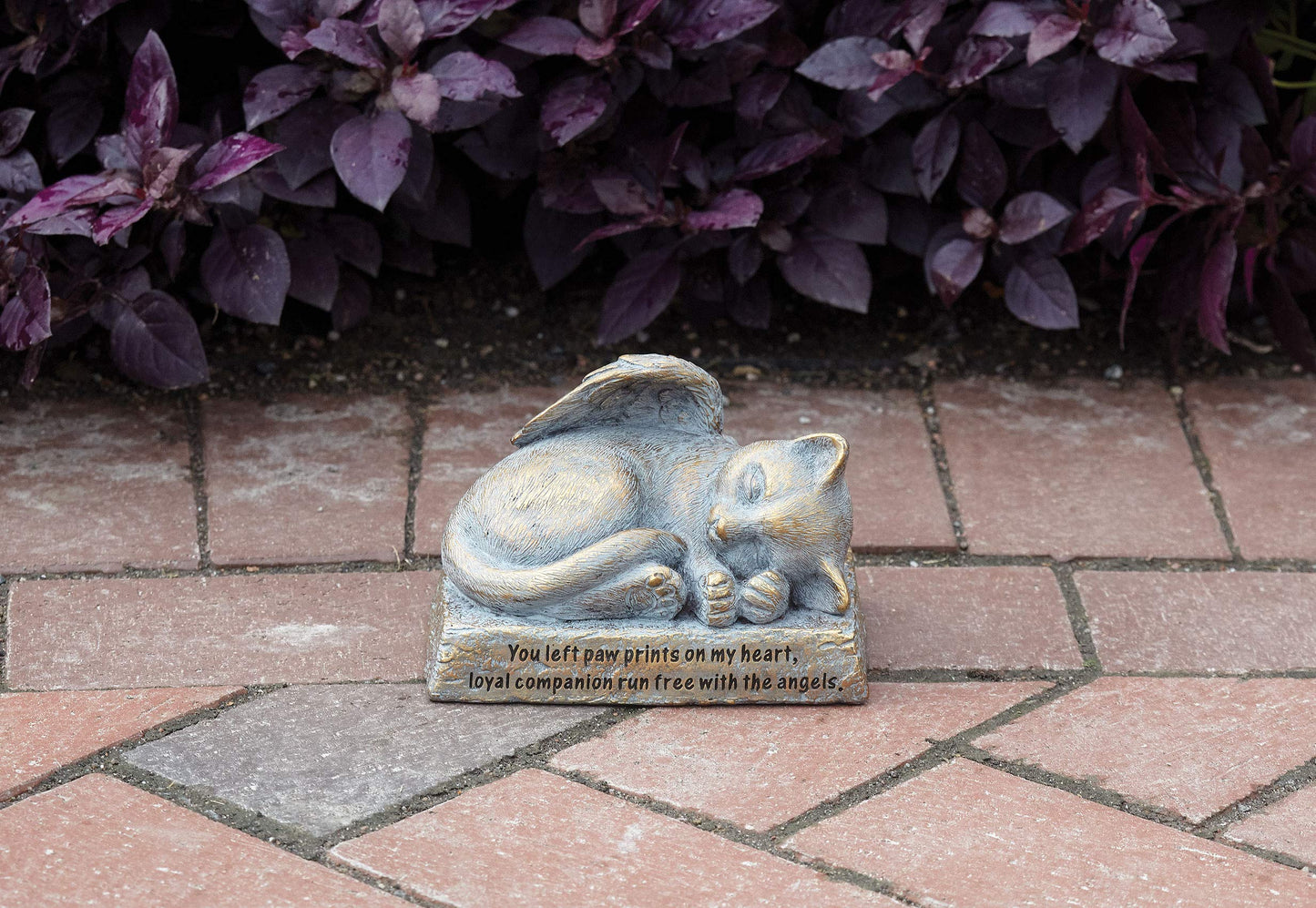 Home & Garden Cat With Wings Polyresin Statue Bereavement 12879