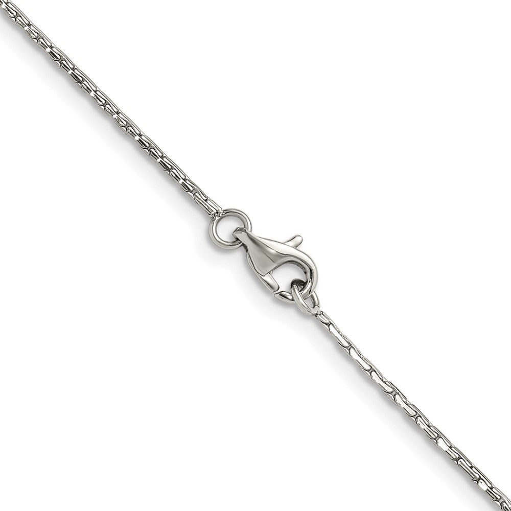 Chisel Stainless Steel Polished 1mm 20 inch Oval Box Chain Necklace