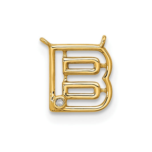 Stella & Dot 10ky Diamond Initial B Charm Element
