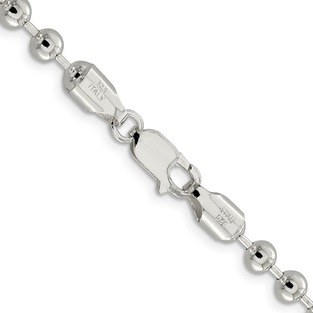 Sterling Silver 5mm Beaded Chain 18 Inches