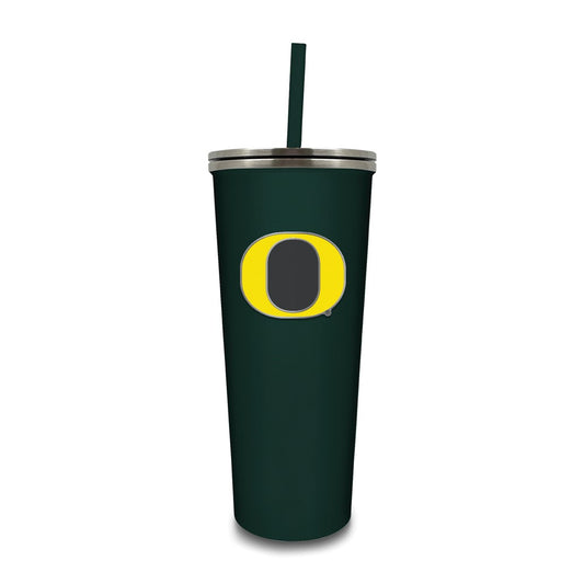 University of Oregon Stainless Steel 24 ounce Skinny Tumbler with Straw