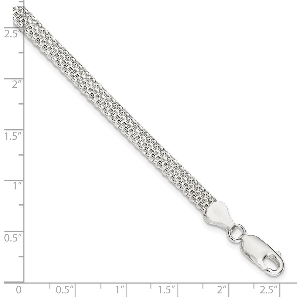 Sterling Silver 5mm Mesh Bracelet 7 inches