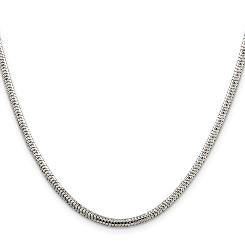 Sterling Silver 3mm Round Snake Chain 20 Inches