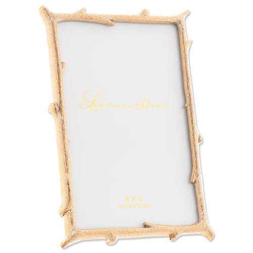 Gold Metal Natural Branch Motif 4x6 Frame - 4x6