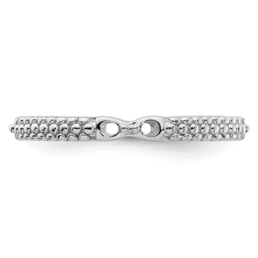 Sterling Silver Stackable Expressions Rhodium-plated Polished Ring