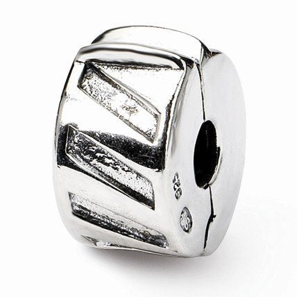 Sterling Silver Reflections Hinged Heart Clip Bead