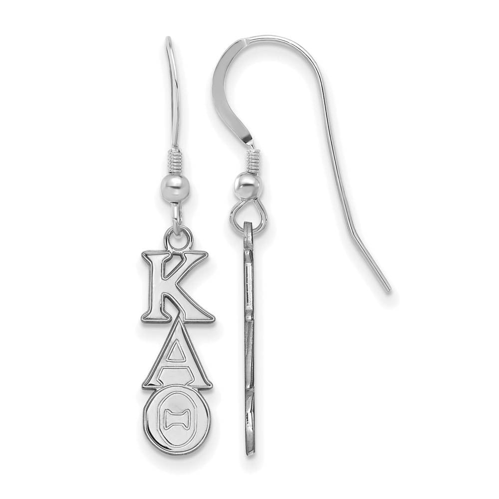 Sterling Silver Official Licensed Greek Sororities Kappa Alpha Theta (???) Small Dangle Earrings