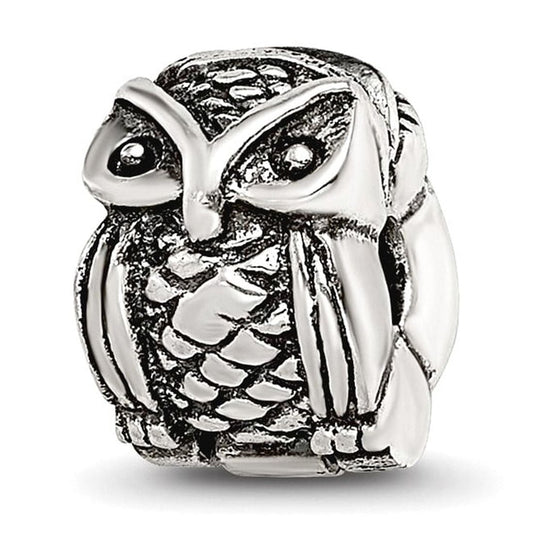 Sterling Silver Reflections Kids Owl Clip Bead