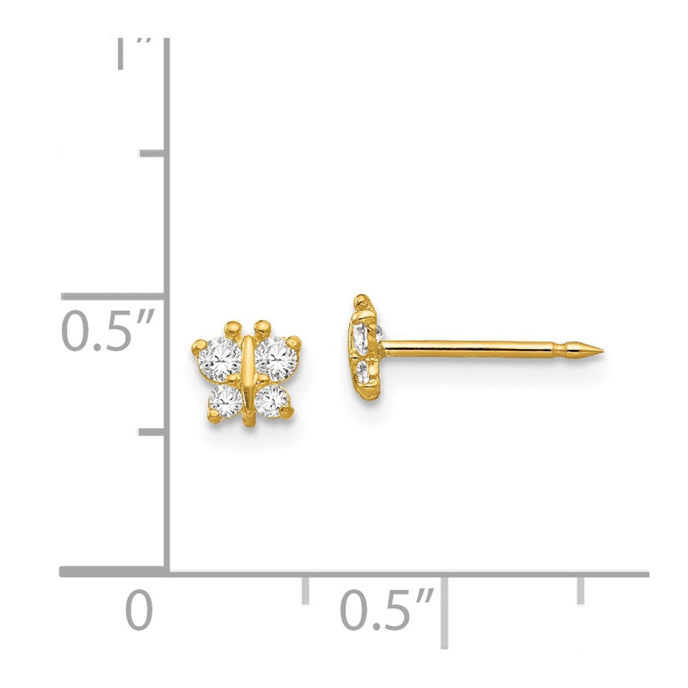 Inverness 14k Butterfly CZ Earrings