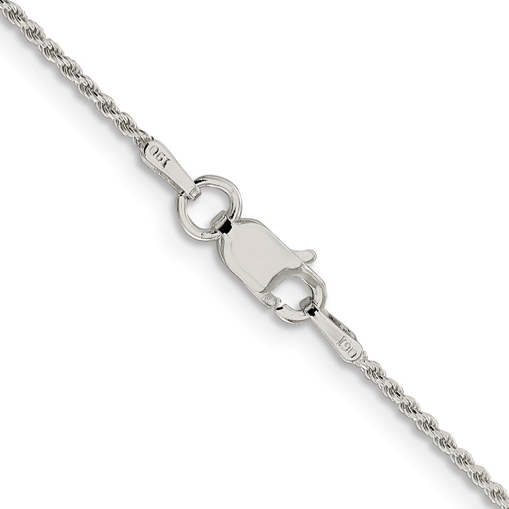 Sterling Silver 1.2mm Diamond-cut Rope Chain 20 Inches