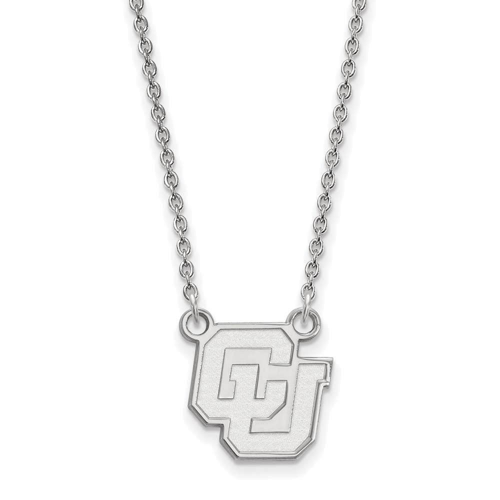 LogoArt SS032UCO-18 Sterling Silver University of Colorado Small Pendant with Necklace