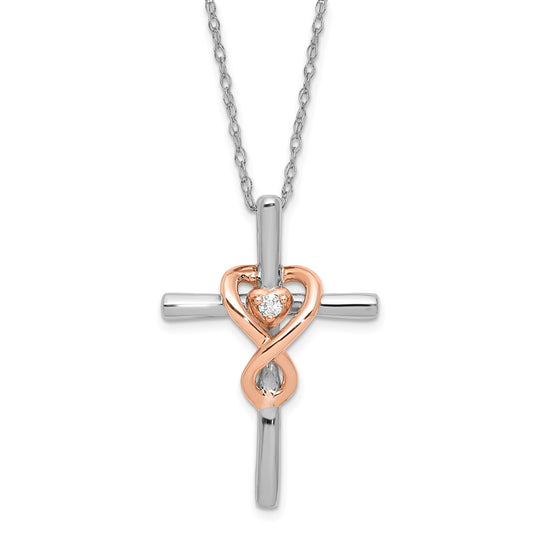10kw and RP Diamond Cross Pendant Necklace