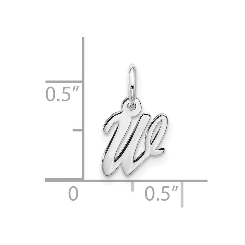 10kw Small Script Initial W Charm