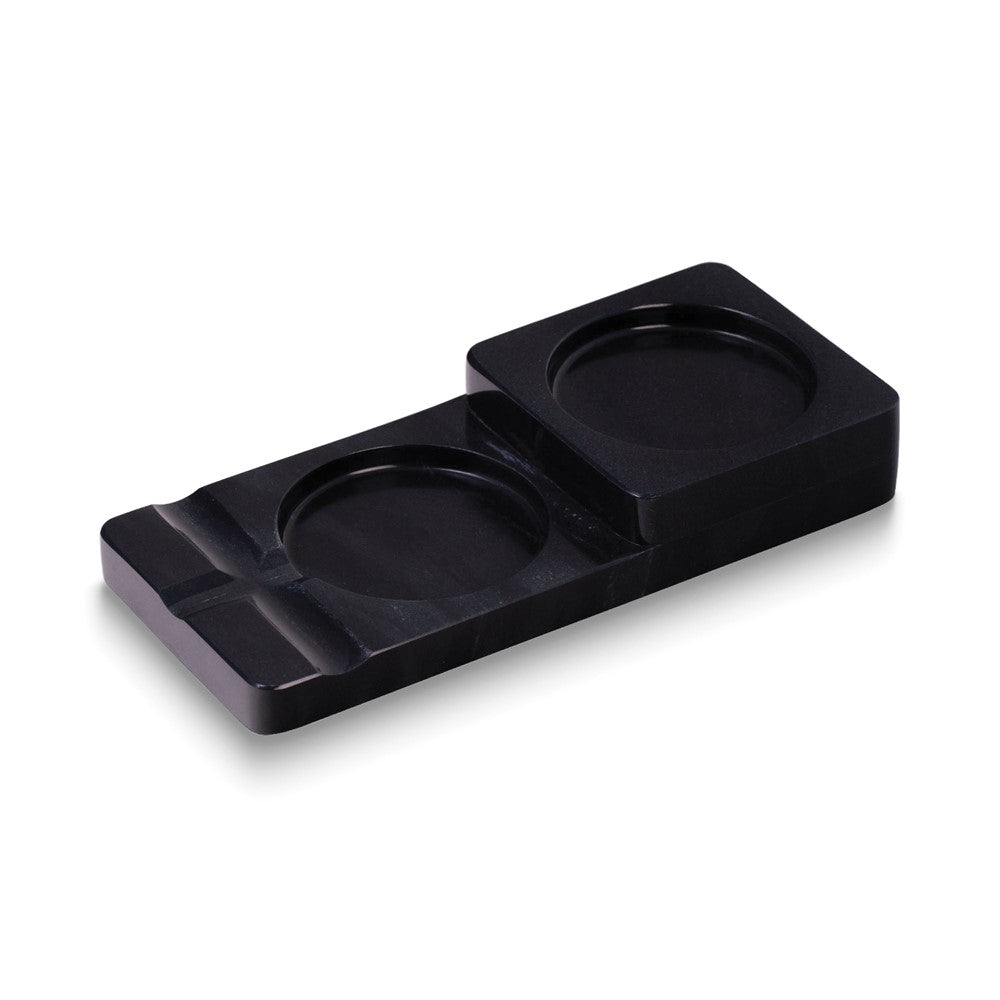 Black Marble Cigar Ashtray and Coaster