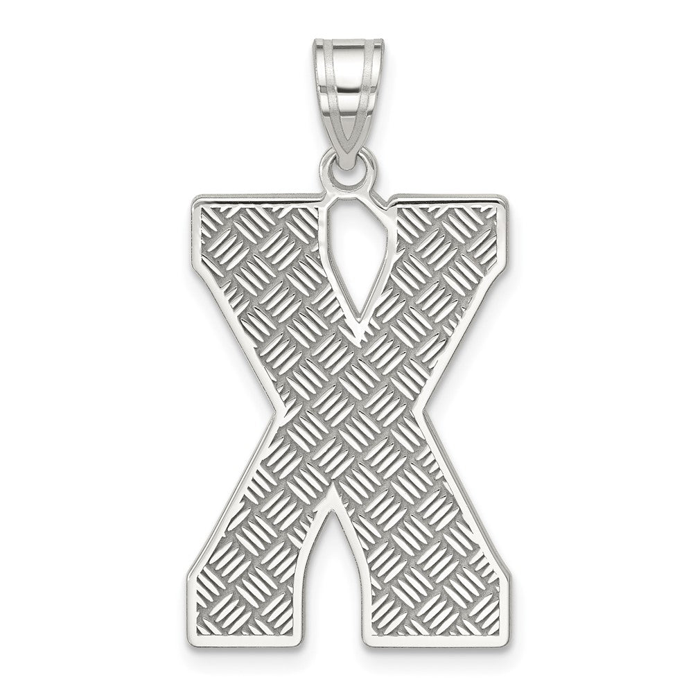 Sterling Silver Letter X Initial Pendant