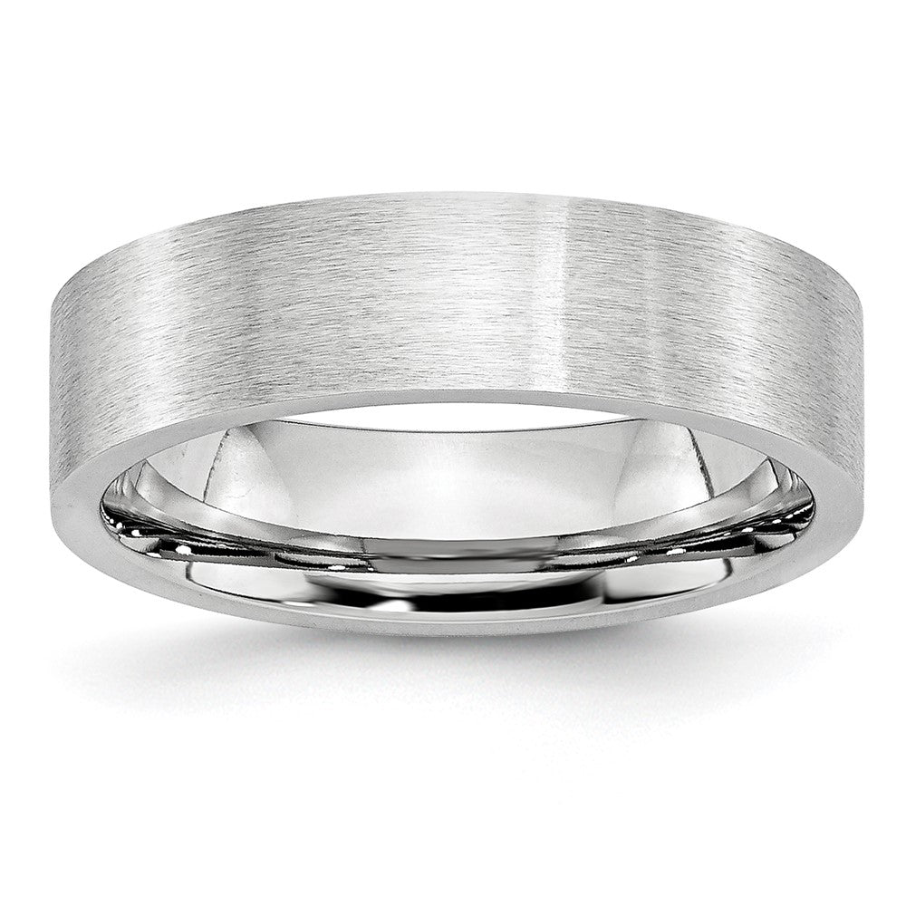 Cobalt Flat Satin 6mm Band Size - 9