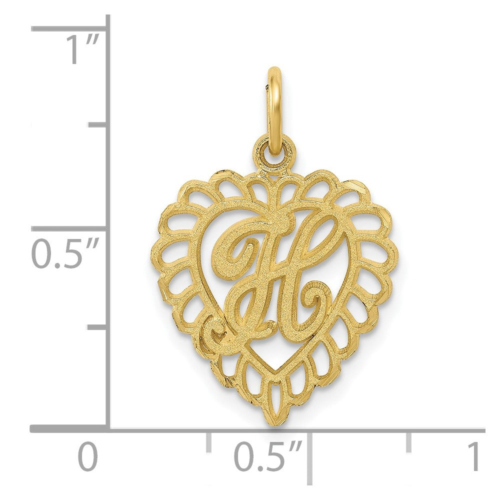 10k Gold Initial H Charm