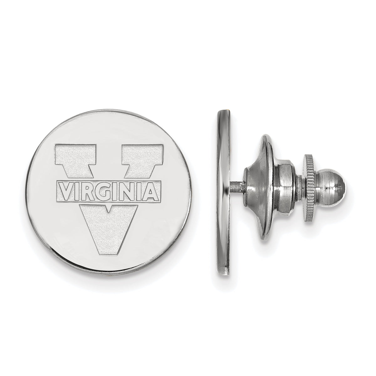 LogoArt Sterling Silver Rhodium-plated University of Virginia Lapel Pin