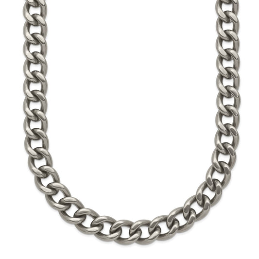 Titanium Polished 7.5mm 20in Curb Chain