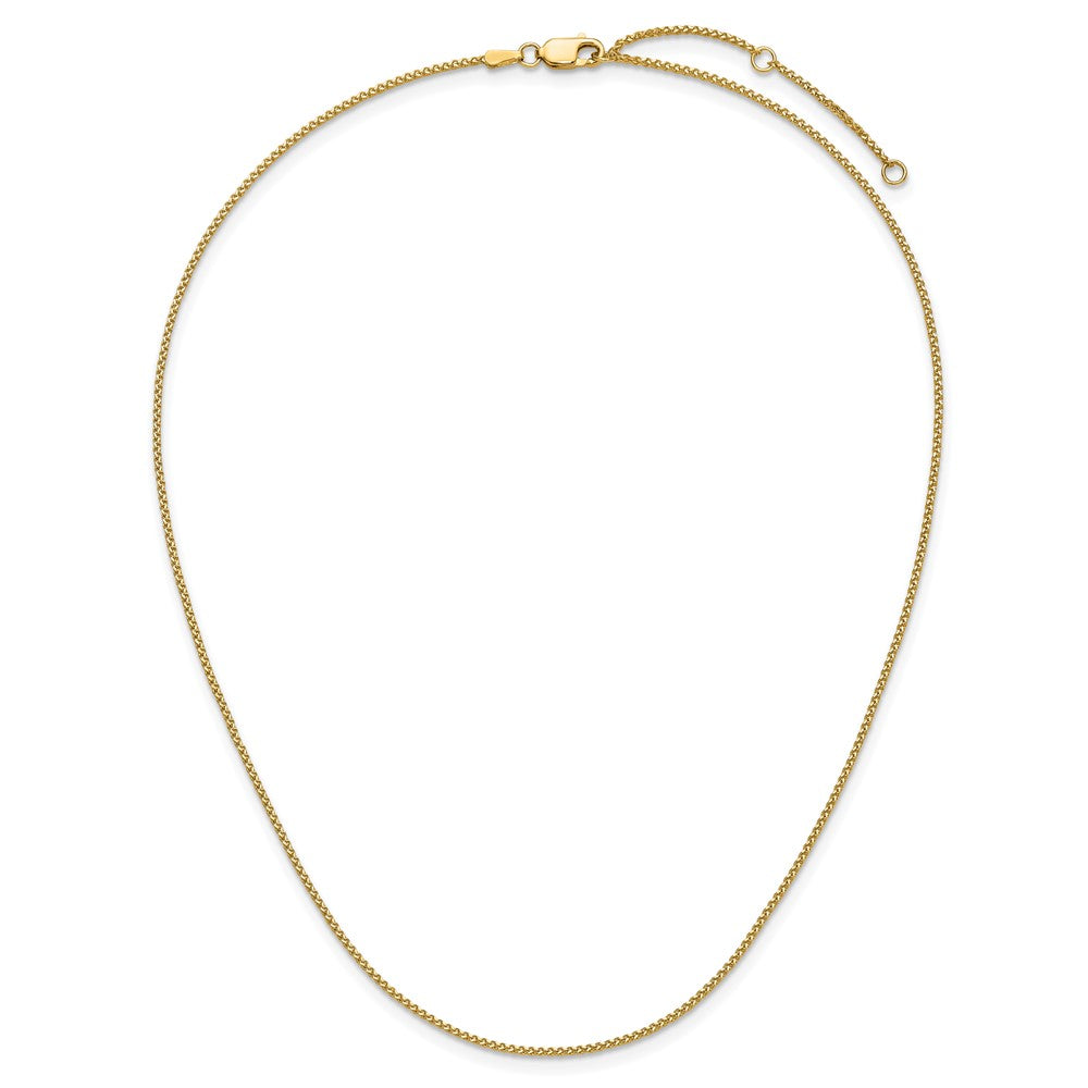 14K 1.2mm D/C Spiga 1in+1in Adjustable Chain