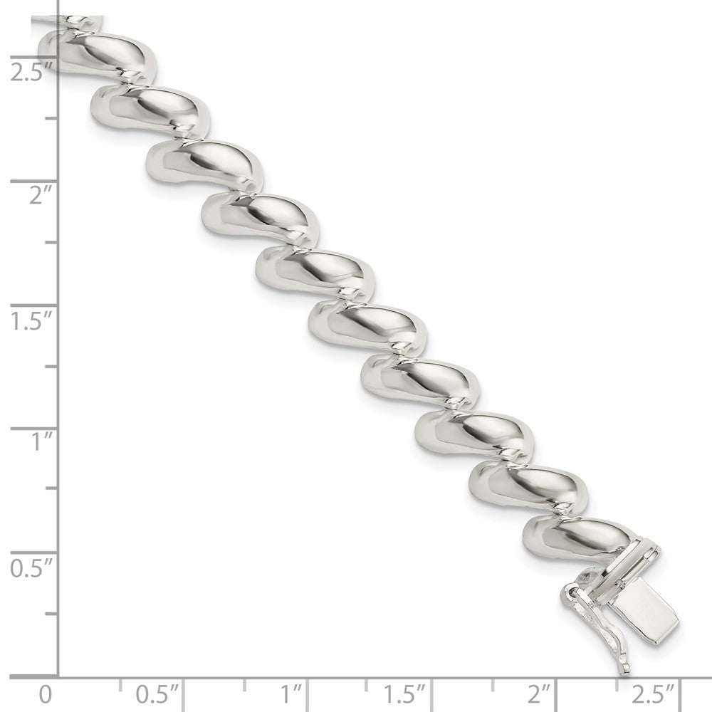 Sterling Silver 10mm San Marco Bracelet 7 inches