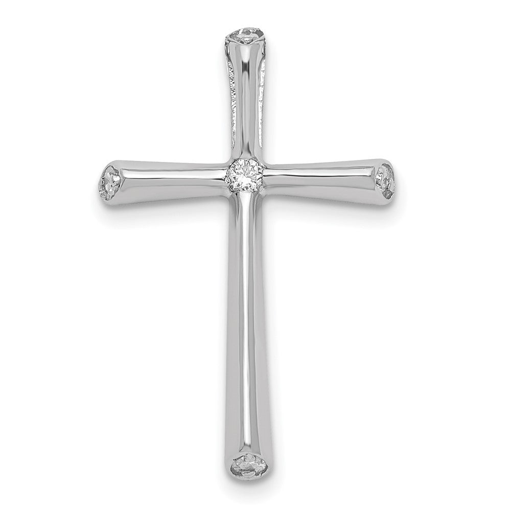 10k WG Diamond Cross Pendant