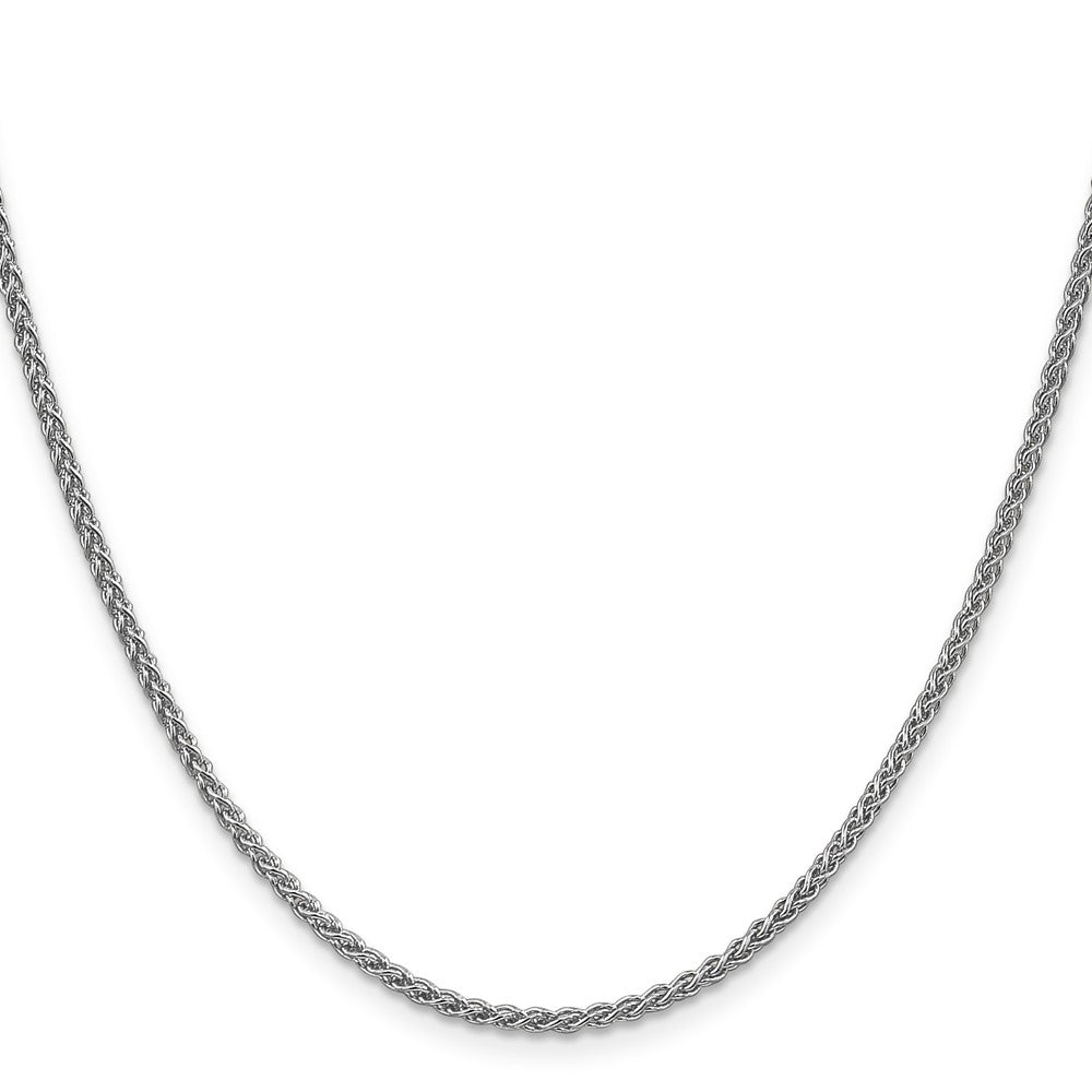 14K White Gold 16 inch 2.1mm Spiga with Lobster Clasp Chain