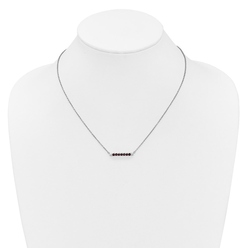 10kw Garnet & Diamond Necklace