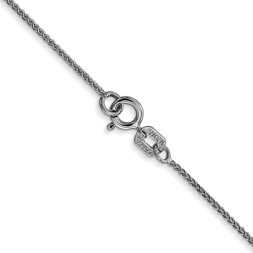 14K White Gold 18 inch .85mm Spiga with Spring Ring Clasp Chain