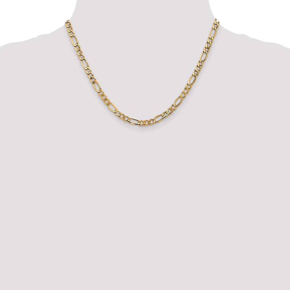 10k 5.35mm Semi-Solid Figaro Chain