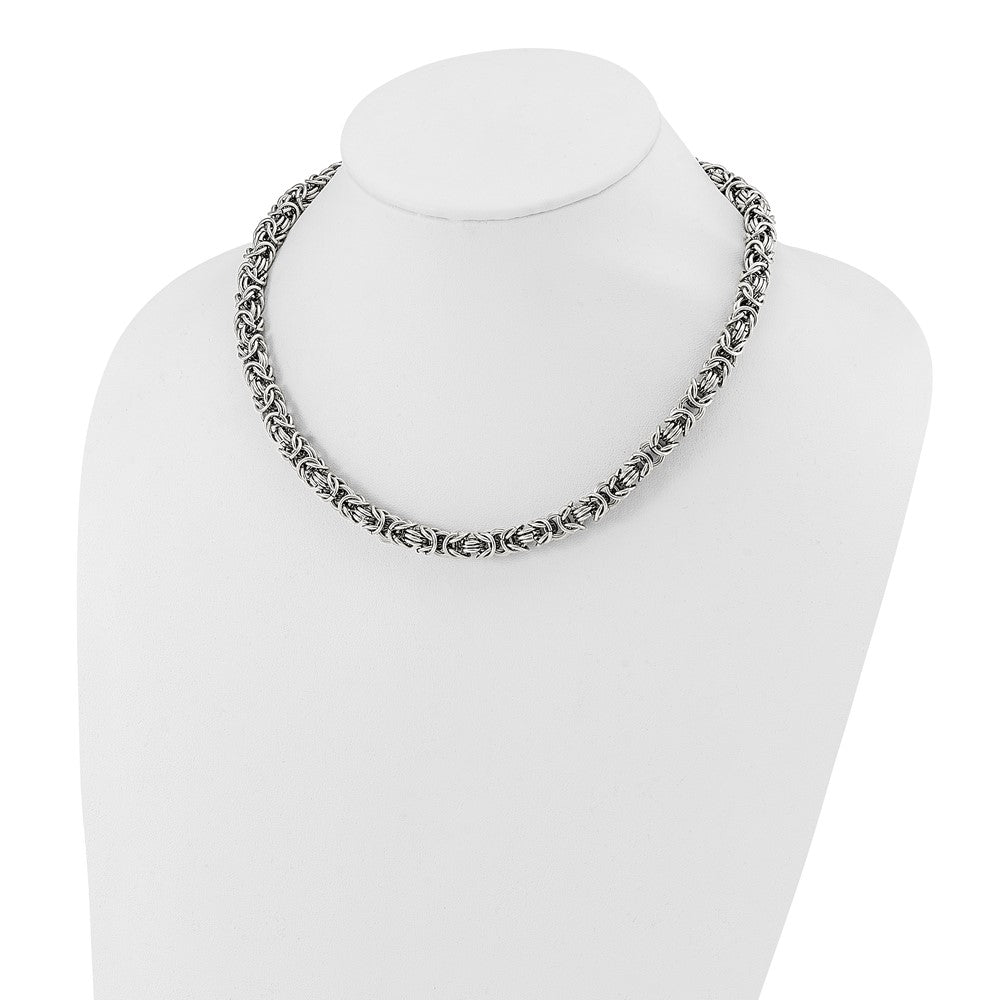 Stainless Steel Polished Fancy Link 18in Necklace