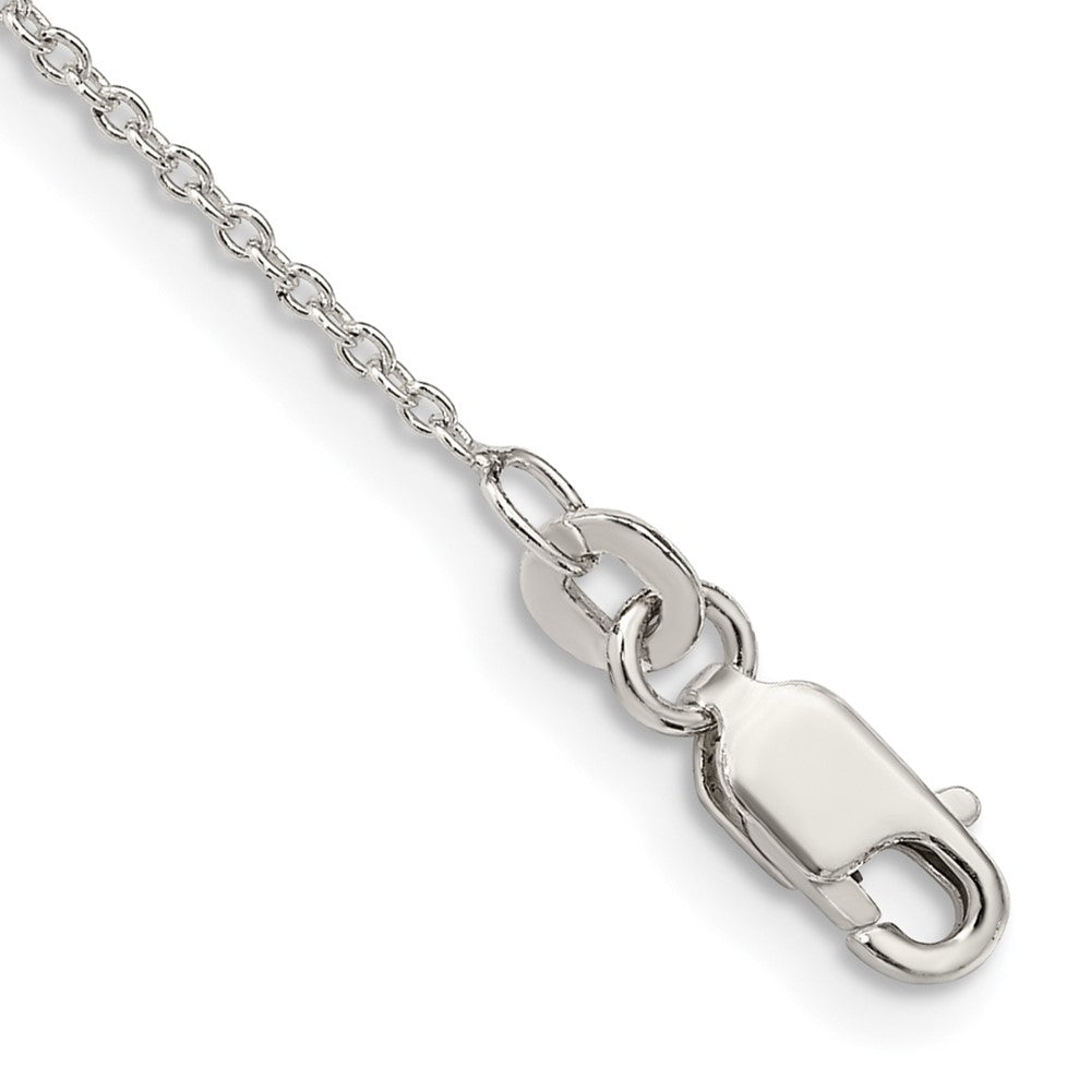 Sterling Silver 1.25mm Cable Chain Anklet 10 inches