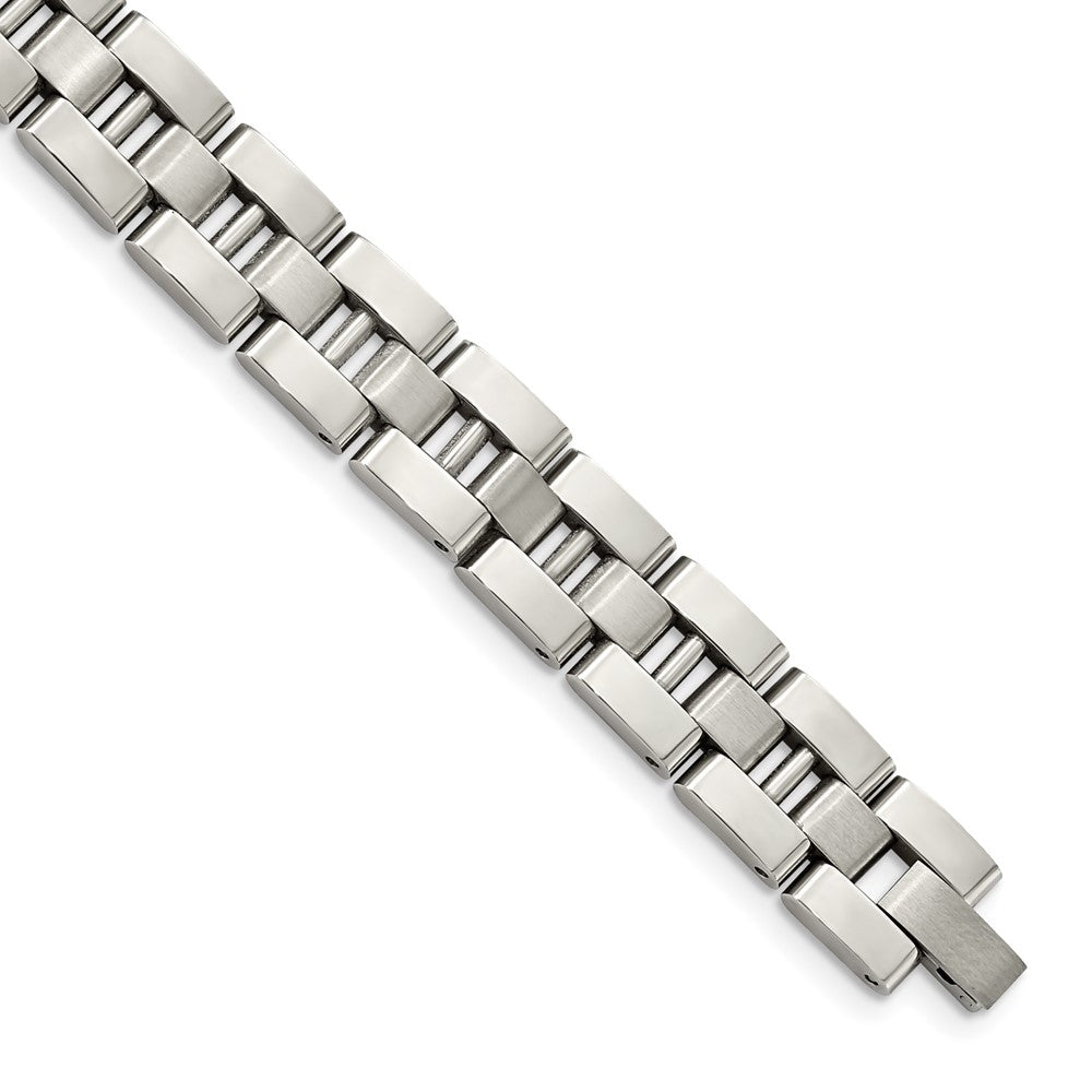 Stainless Steel Brushed and Polished 8.25in Bracelet 8.5 inches