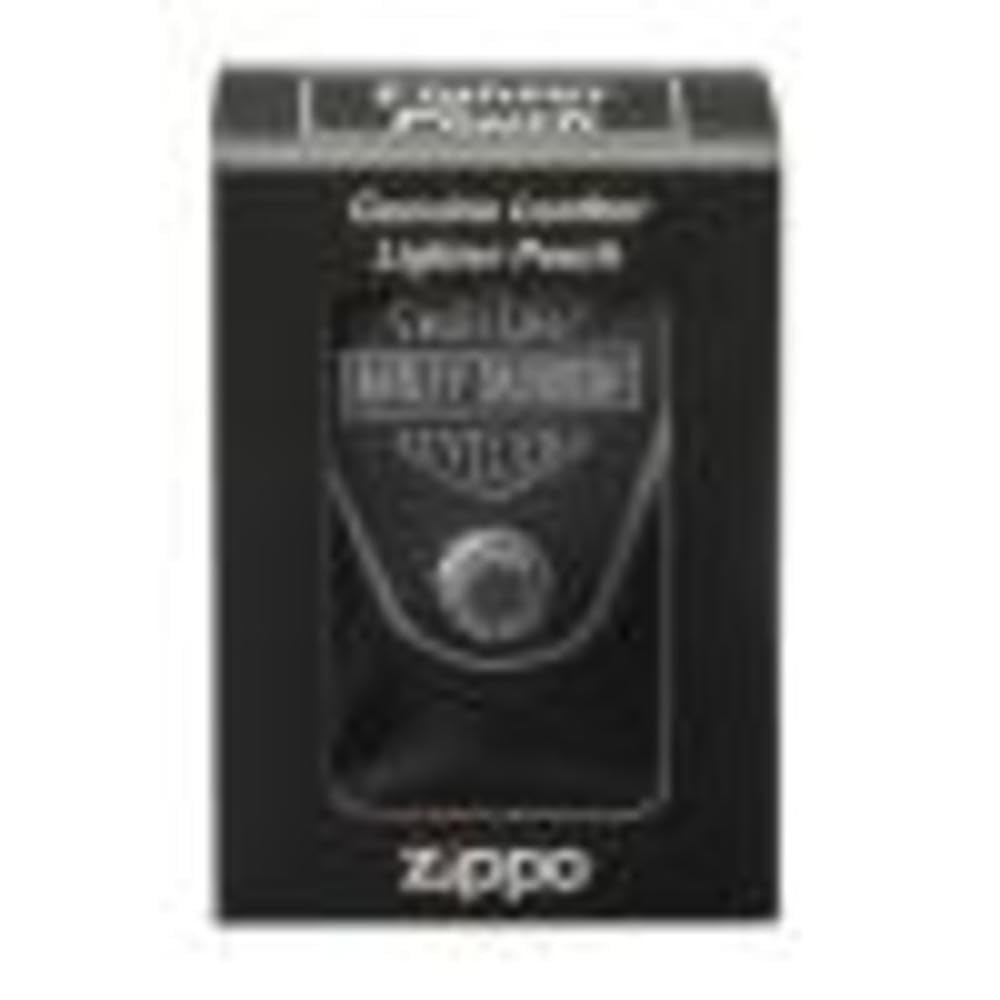 Zippo HDPBK Black Leather Harley Davidson Logo Lighter Pouch