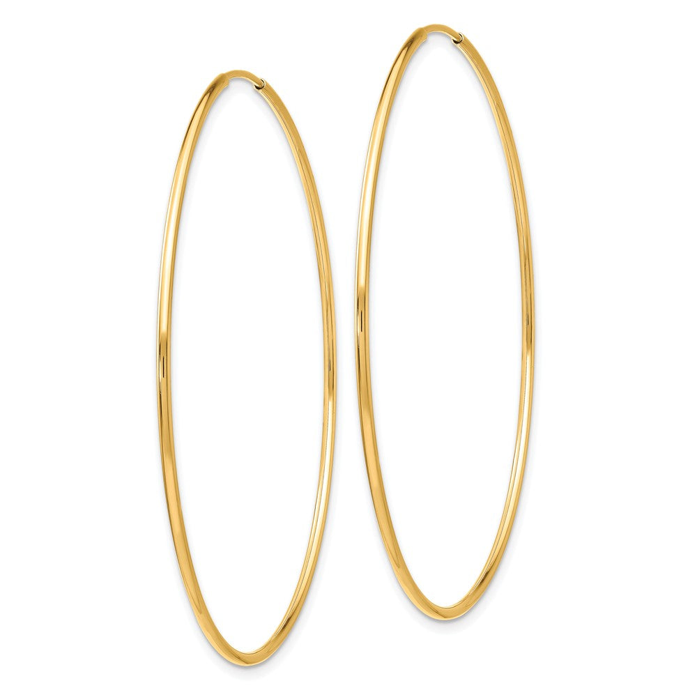 10k Polished Endless Tube Hoop Earrings