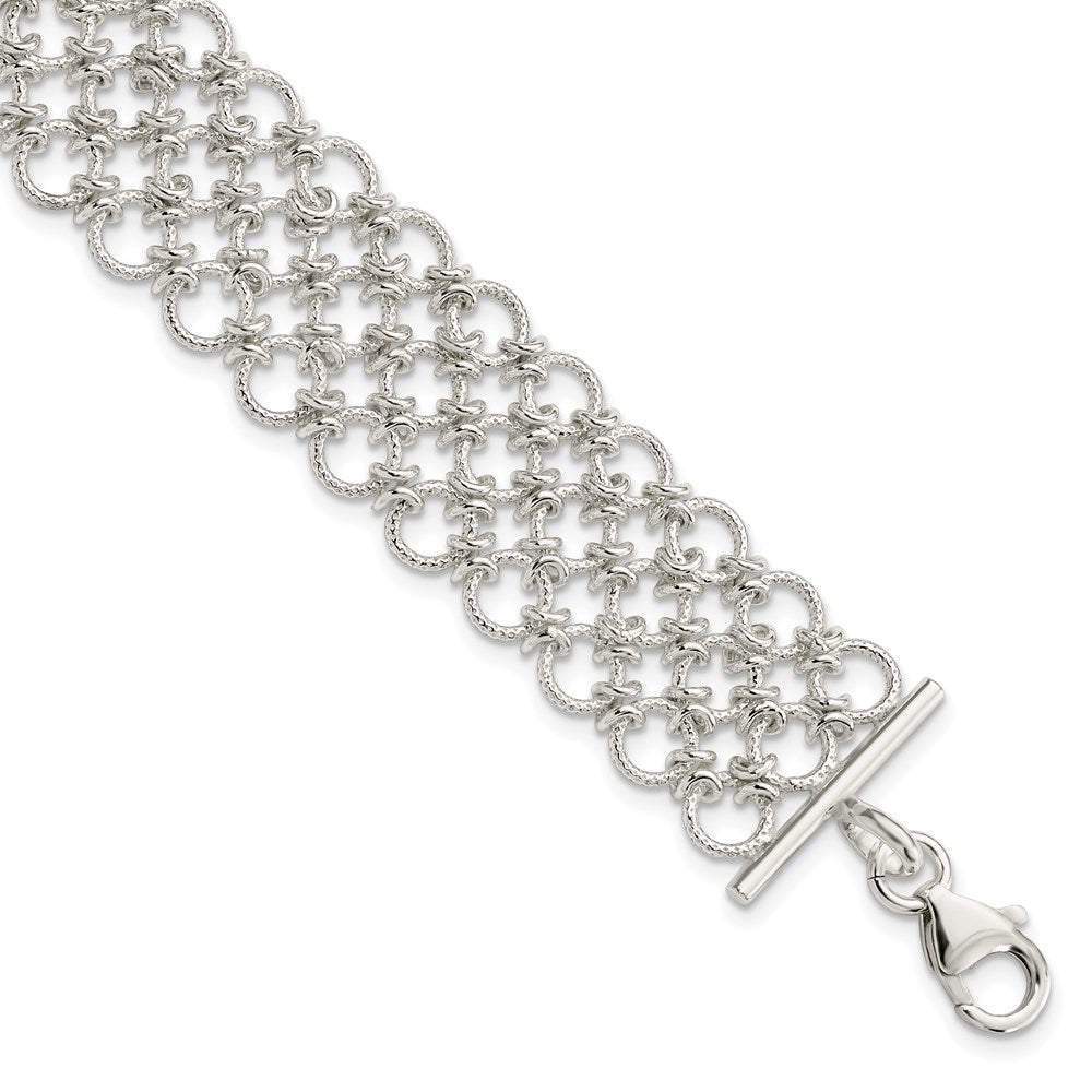 Sterling Silver Multi-Link Bracelet 7.5 inches