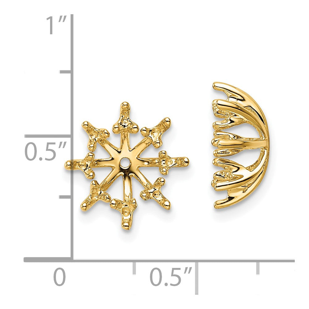 14k Fancy Diamond Earrings Jacket Mountings
