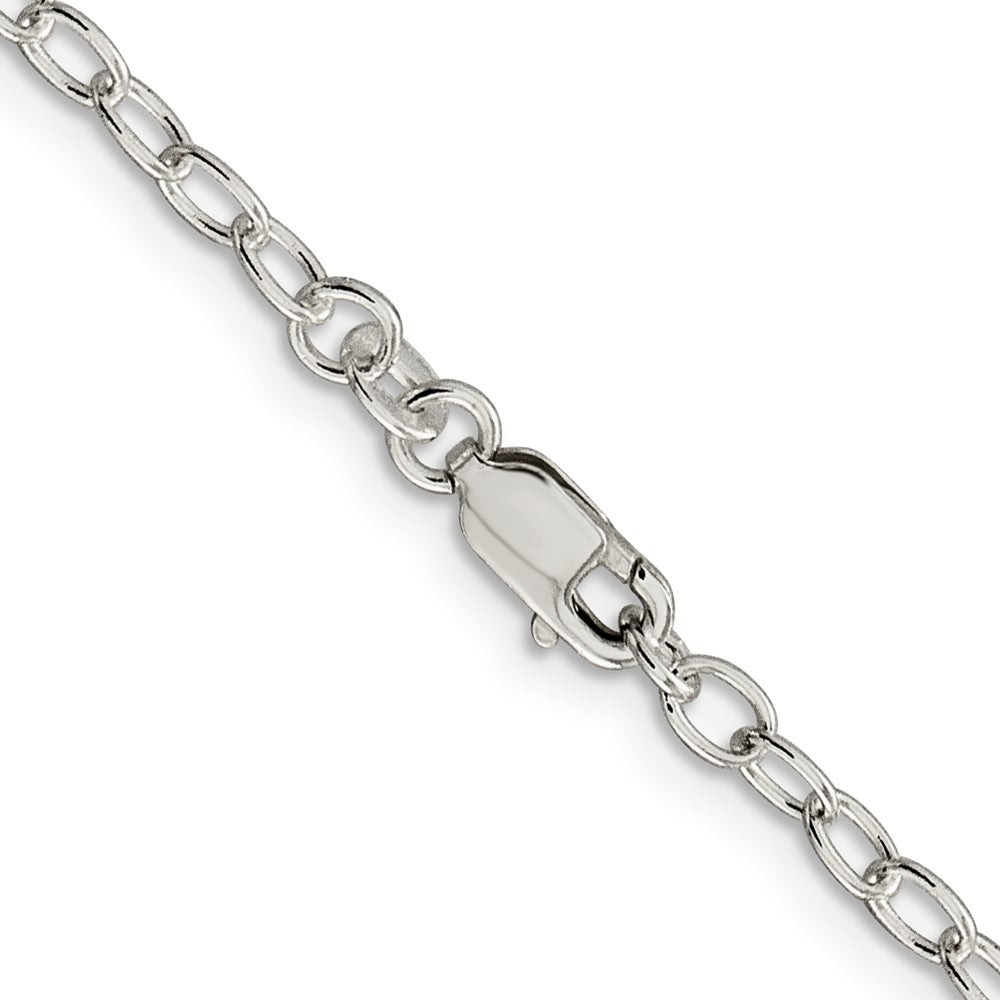 Sterling Silver 3.4mm Oval Cable Chain 26 Inches