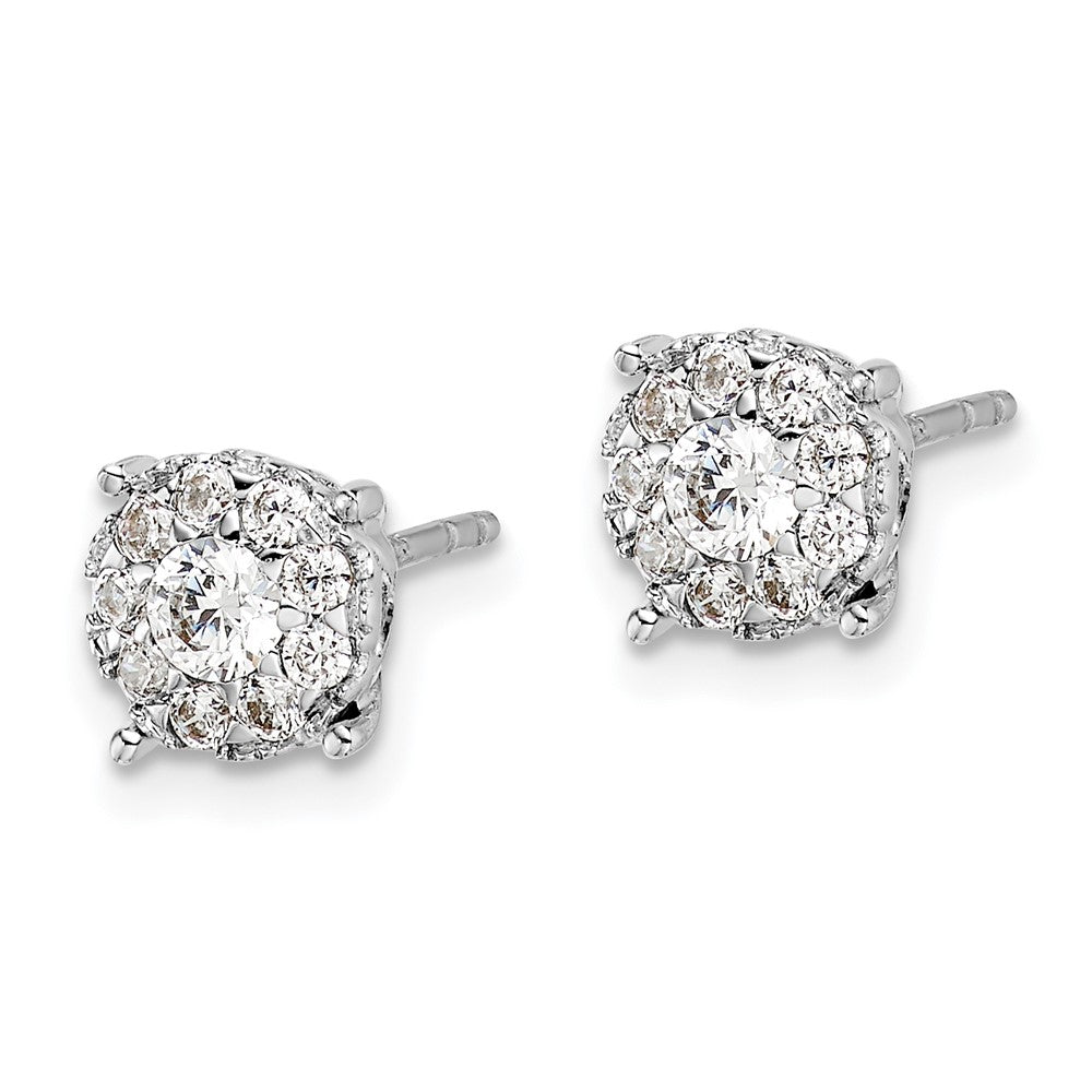 14k 1 carat Lab Grown Diamond VS/SI+ G+ Halo Post Earrings