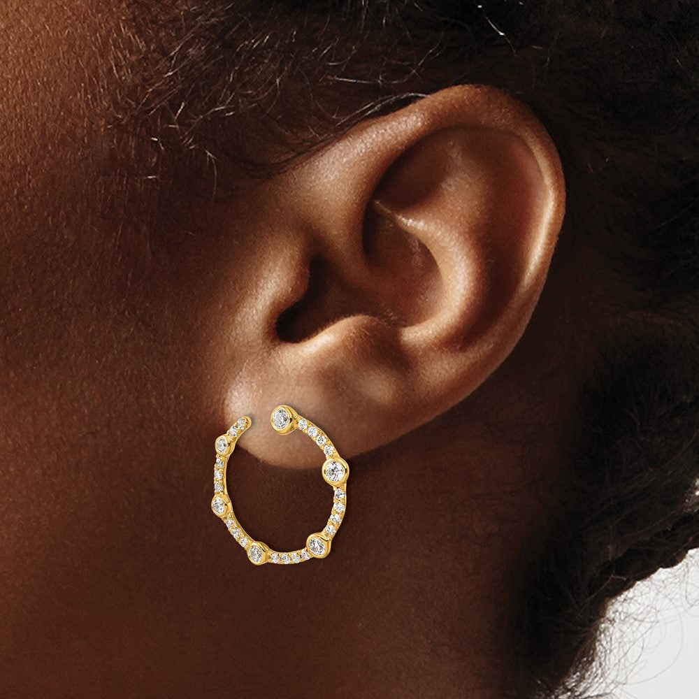 True Origin 14k 7/8 carat Lab Grown Diamond VS DEF Circular Post Earrings