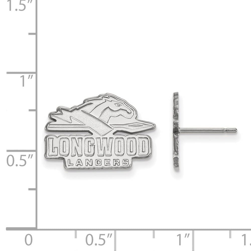 Sterling Silver Official Licensed Collegiate Longwood University (LU) Small Post Earrings
