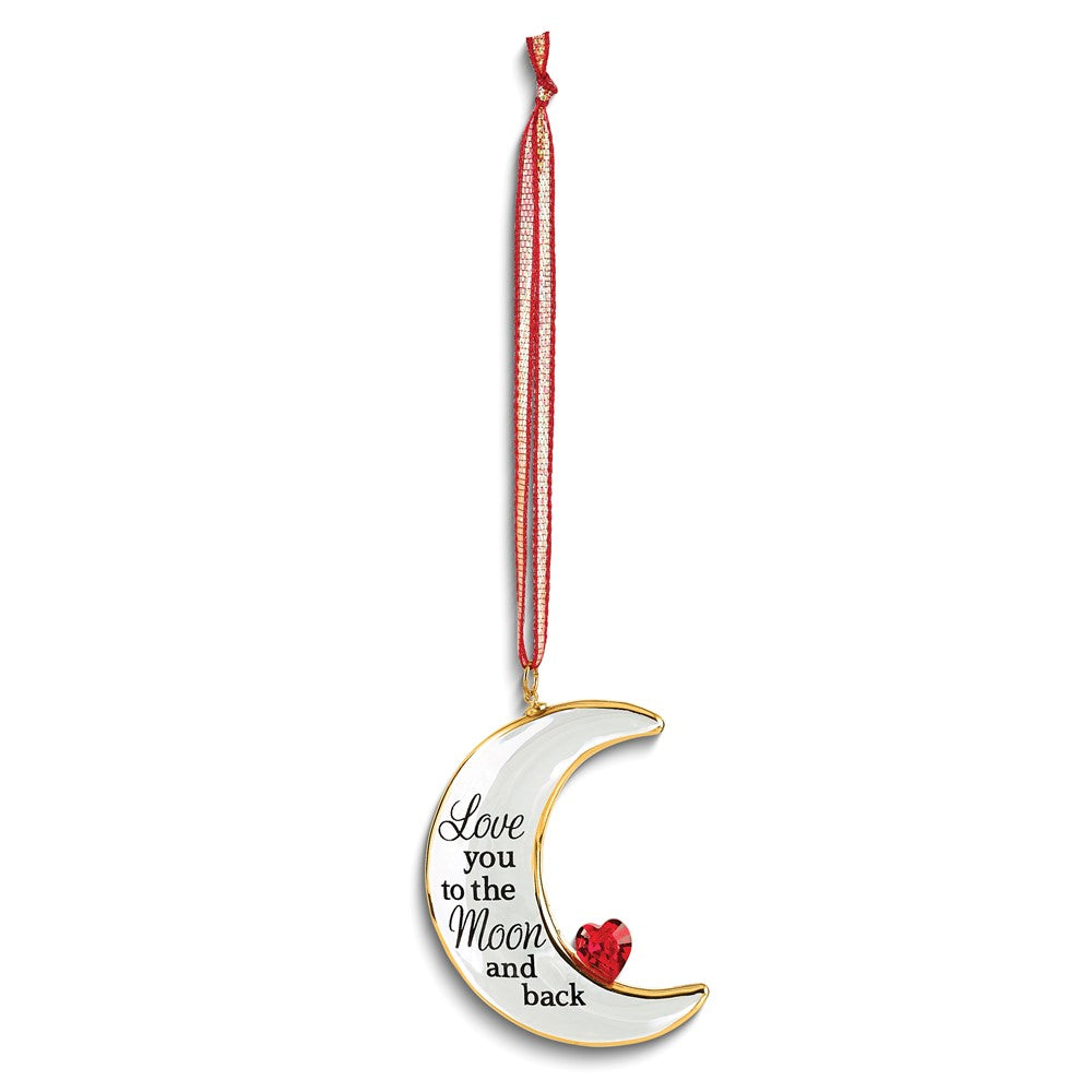 Glass Baron ~ Love You to The Moon and Back Ornament