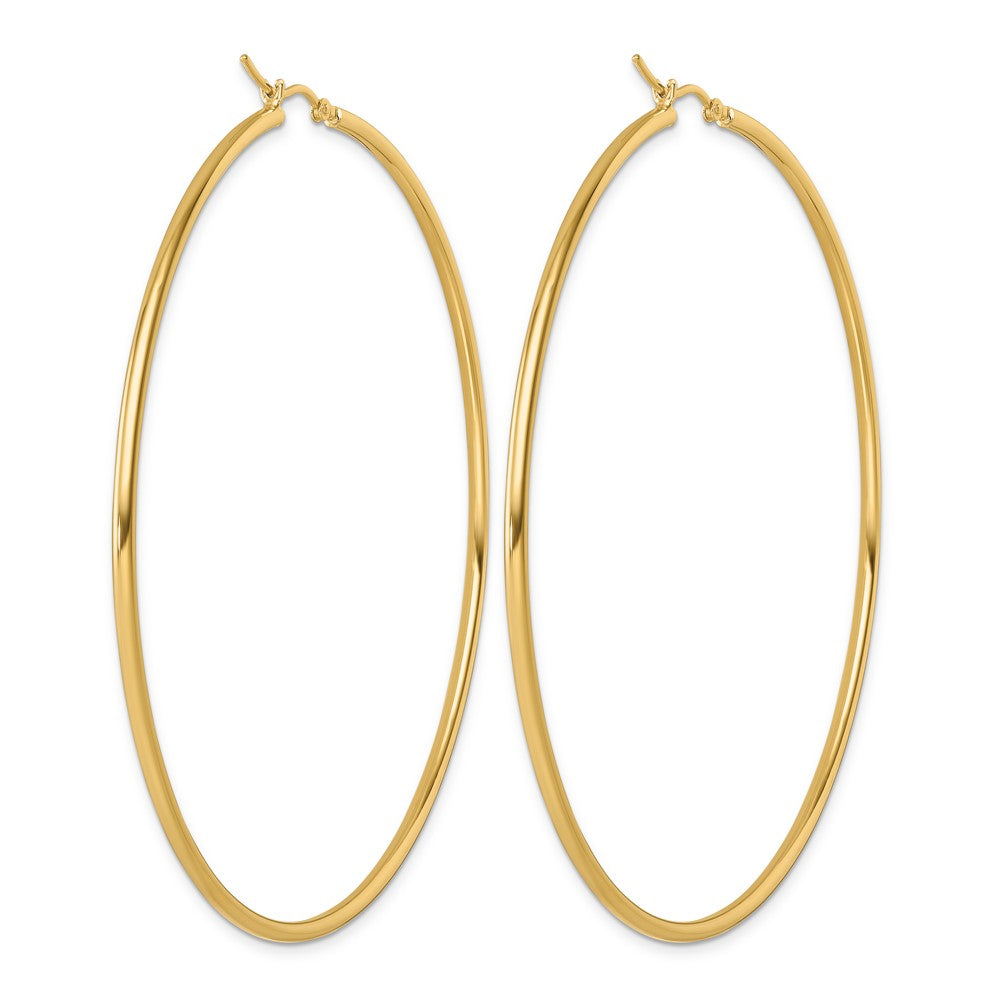 14k Polished 2x75mm Polished Hoop Earrings